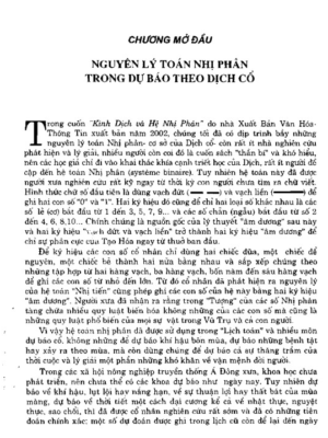 Lý Thuyết Tam Nguyên Cửu Vận Và Nguyên Lý Dự Báo Cổ