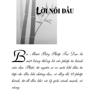 37 Phẩm Trợ Đạo (Ba Mươi Bảy Pháp Trợ Đạo) – Thích Thông Lạc