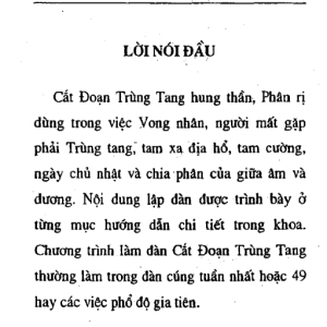 Khoa Cúng Cắt Đoạn Trùng Tang