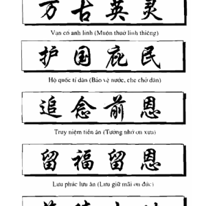 Mẫu Câu Đối Hoành Phi Thường Dùng – Tân Việt, Thiều Phong