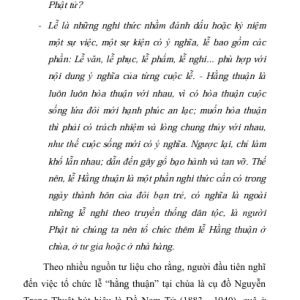 Nghi Thức Lễ Hằng Thuận