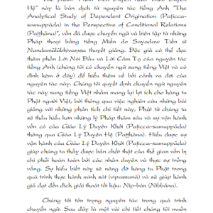 Phân Tích Duyên Khởi Theo Duyên Hệ