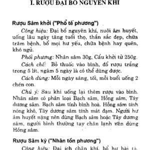 Rượu Bổ Cổ Truyền Chữa Bách Bệnh