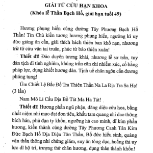 Tạp Tiếu Chư Khoa Trọn Bộ 57 Khoa Cúng Thông Dụng Quốc Ngữ