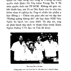 Trật Đả Toàn Khoa (Trật Đả Cốt Khoa) – Lương Y Võ Sư Nguyễn Tấn Xuân