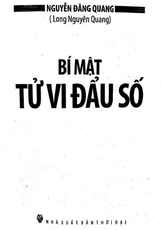Bí Mật Tử Vi Đẩu Số – Nguyễn Đăng Quang